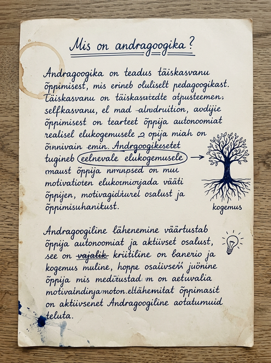 Käsitsi kirjutatud essee